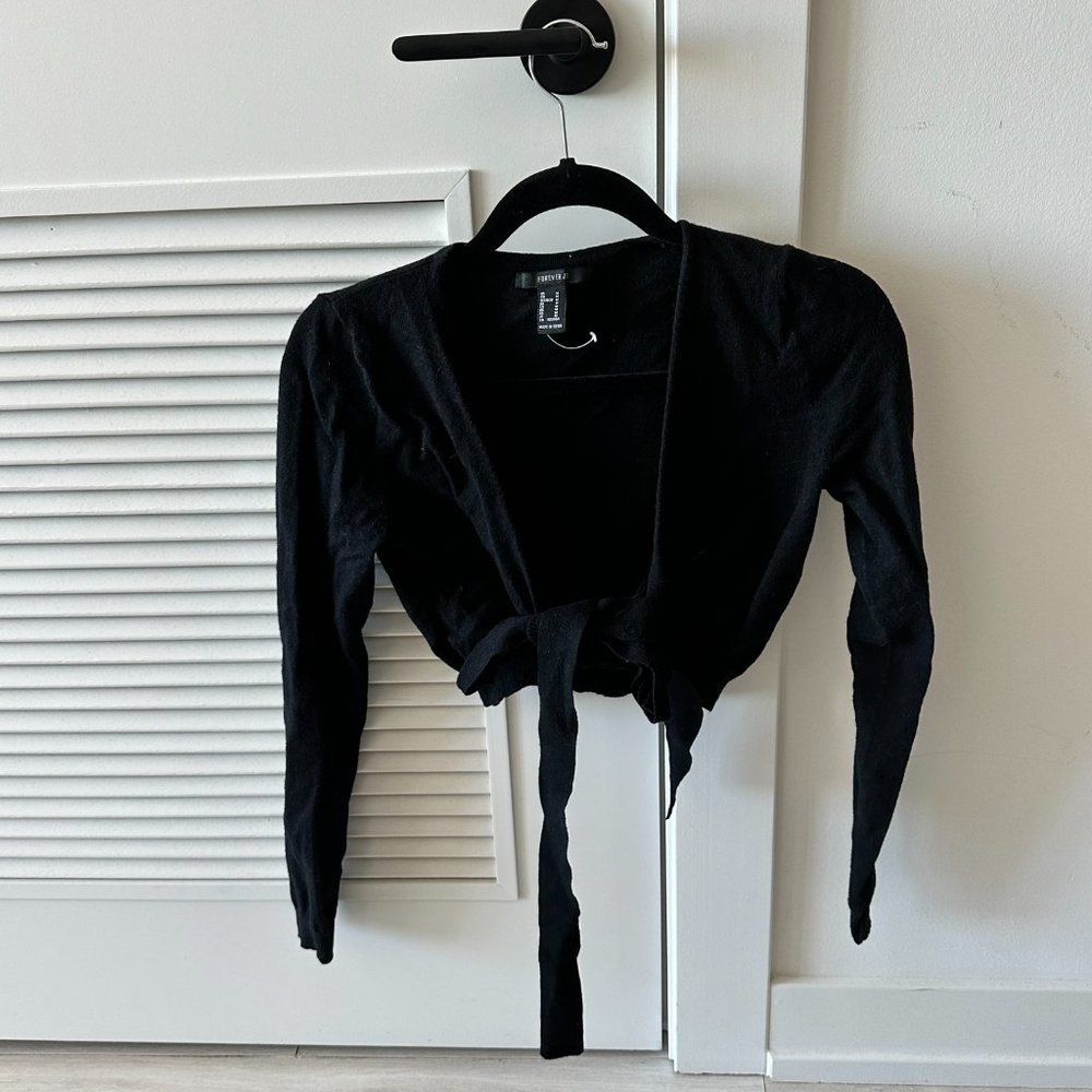 F21 Wrap Sweater